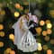 5.25" Bride and Groom Kissing Glass Wedding Christmas Ornament